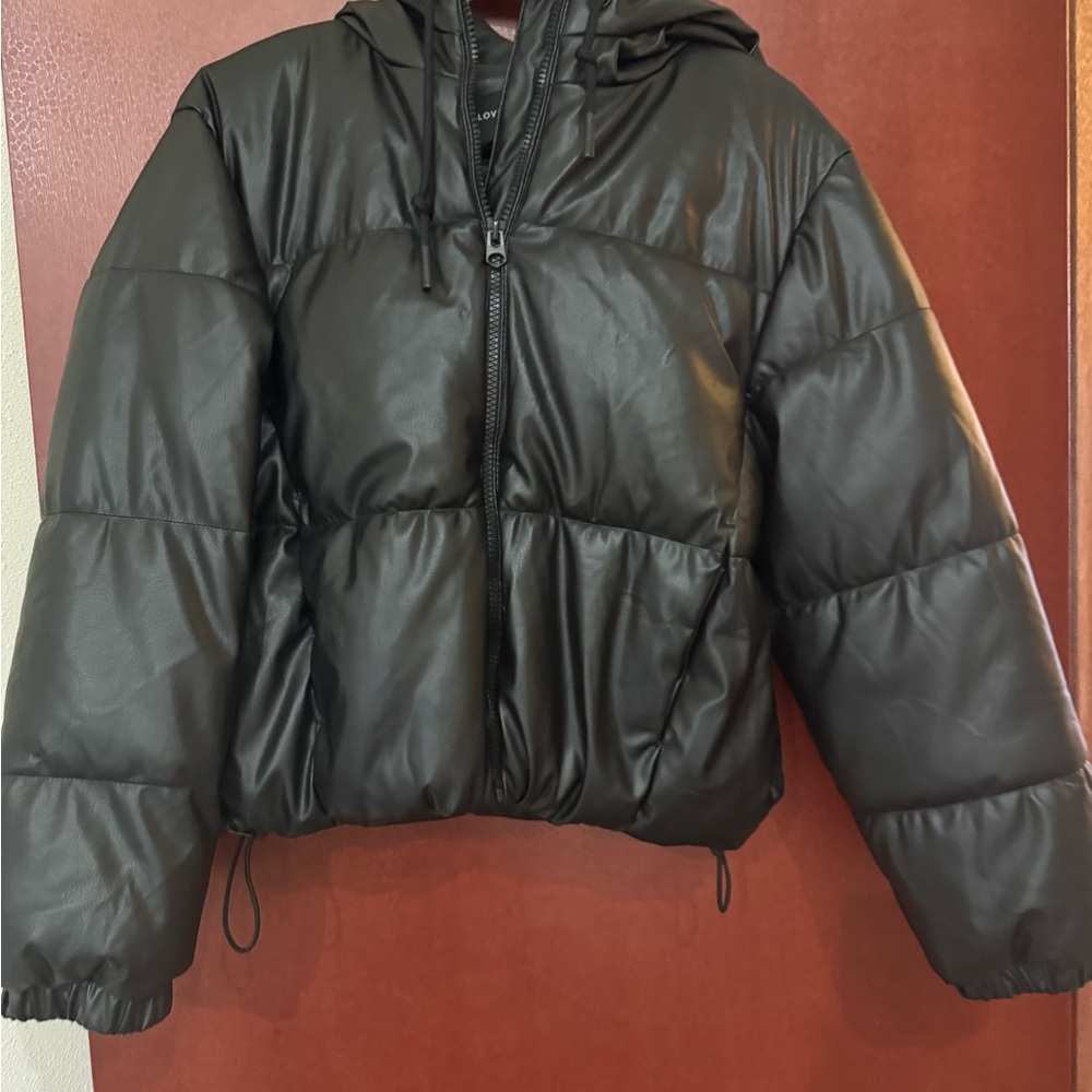 Black Puffer Jacket with Hood